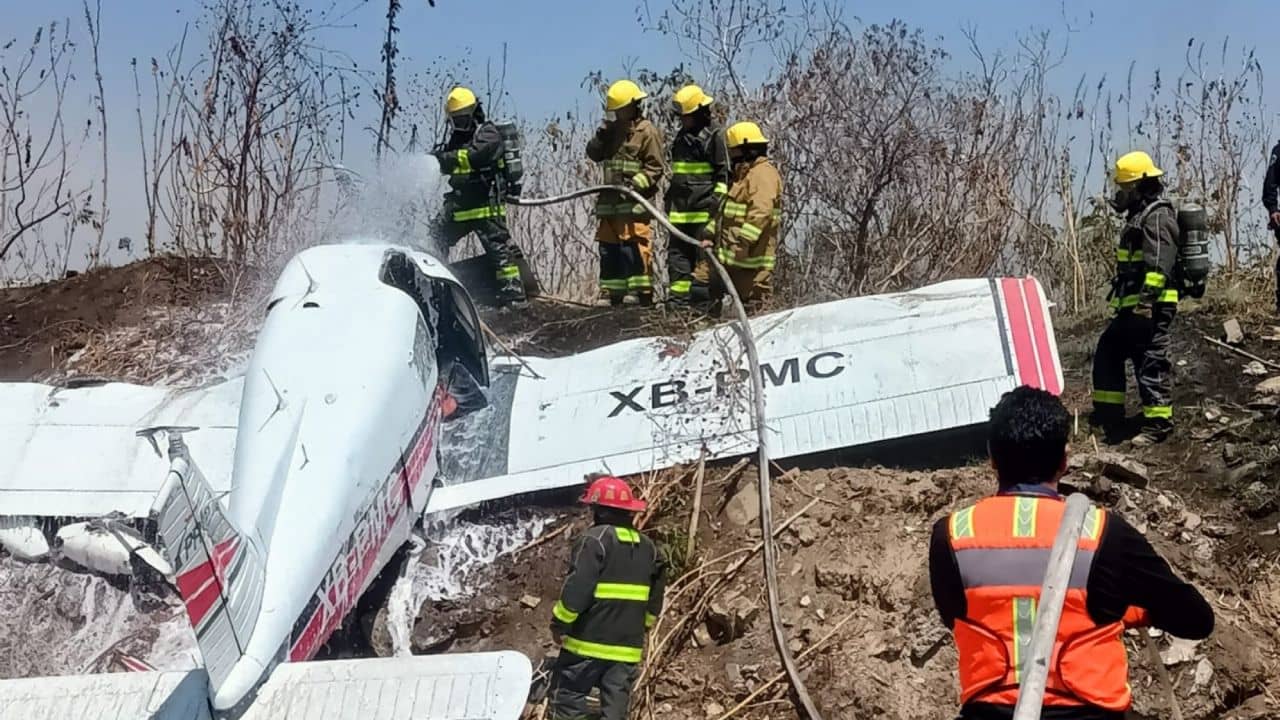 Se desploma avioneta en Cholula Puebla hay dos personas heridas | Diario24