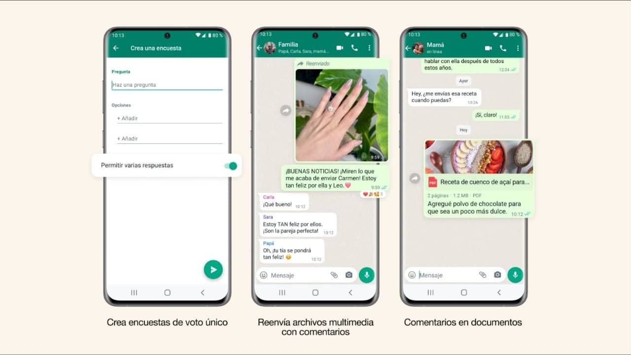 WhatsApp añade novedades en las encuestas y para compartir archivos | Diario24